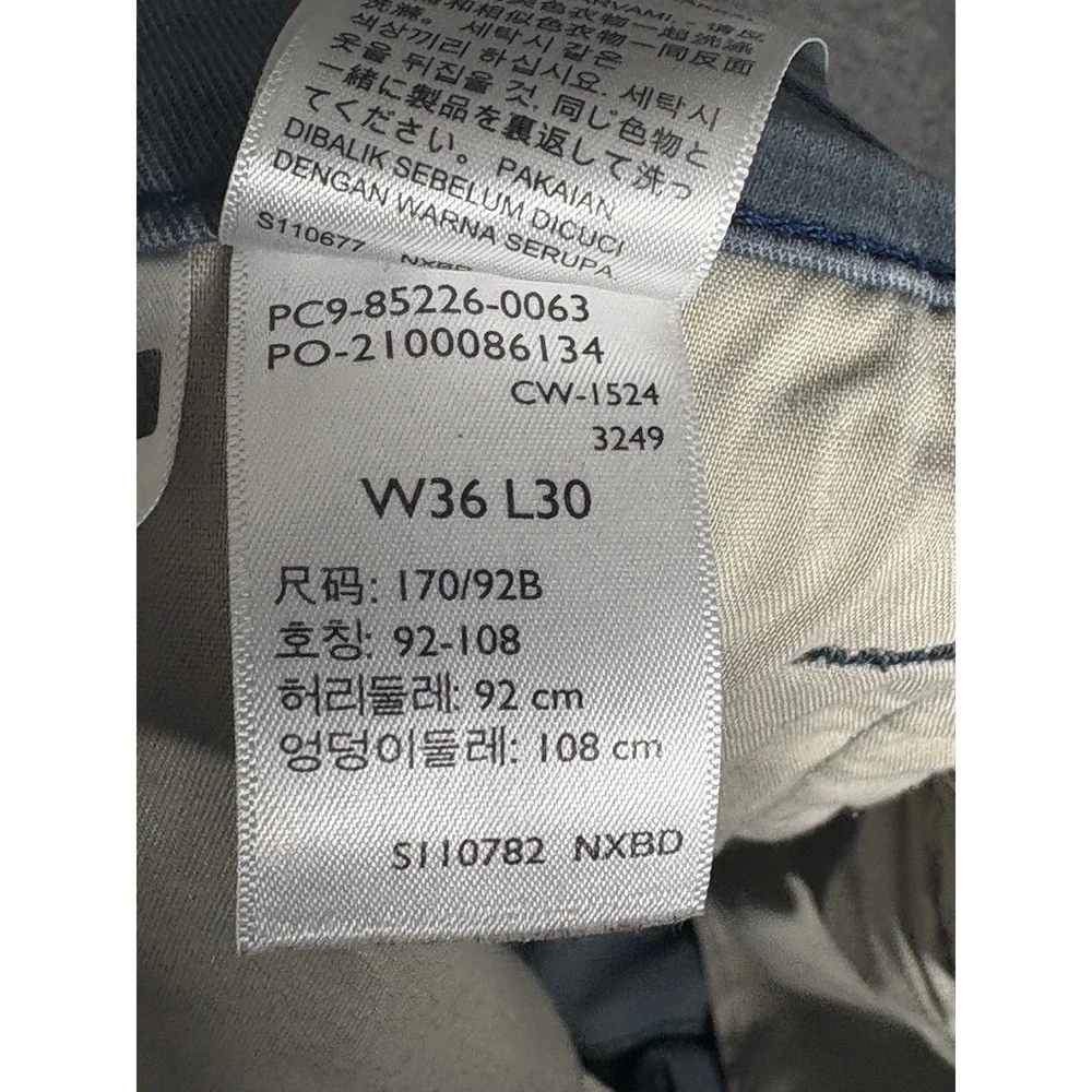 Levis XX Chino Standard Taper Gray Pants Mens 36x30 Stretch Twill 85226-0063